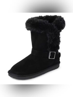 Place Black Textured Rubber Sole Shoe